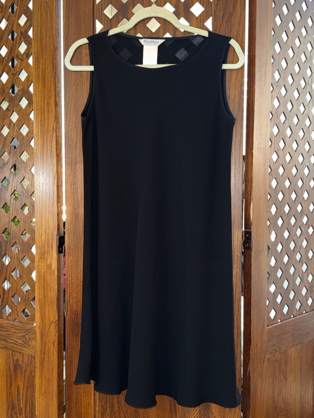 MaxMara Black Sleeveless A-Line Dress